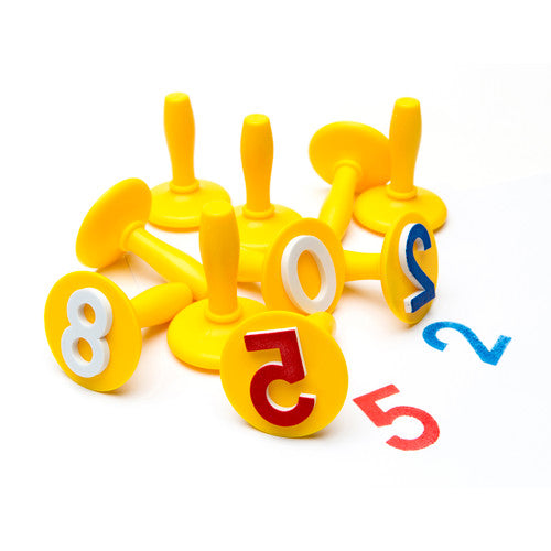 Educational Colours Paint and Dough Stampers Numbers 0â€“9 Set of 10