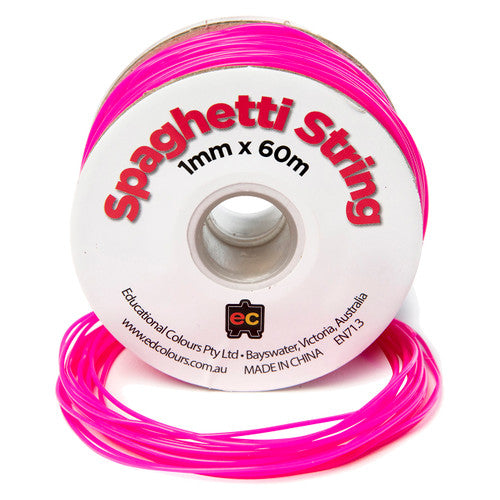 Educational Colours Spaghetti String 60m Fluoro Pink