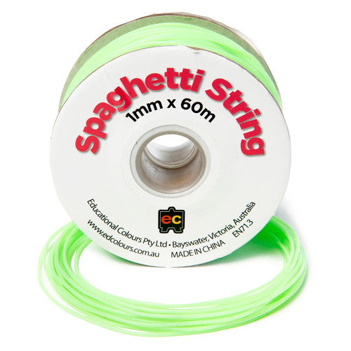 Educational Colours Spaghetti String 60m Pale Green