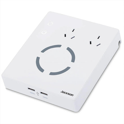 Jackson 10W Wireless Charging Hub with 2 x USB-A USB-C Outlet White