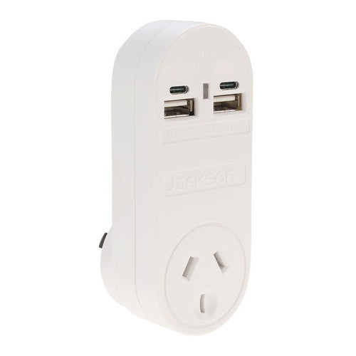 Jackson Fast Charge USB-C Wall Adaptor 1 Outlet White