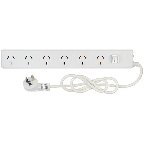 Jackson Surge Protected Powerboard 6 Outlet White