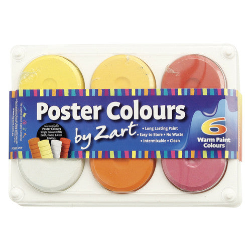 Creative School Supply Poster Colour Palette Warm Set of 6
