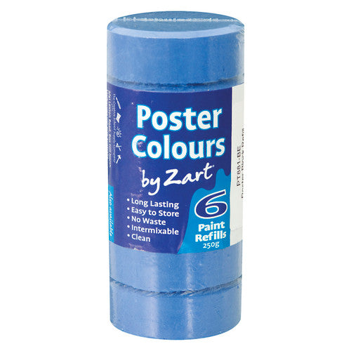 Creative School Supply Poster Colours Refill Cobalt Blue Pack of 6