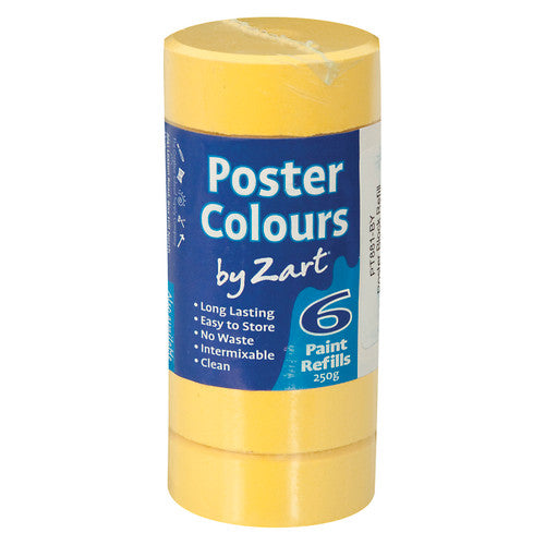 Creative School Supply Poster Colours Refill Brilliant Yellow Pack of 6