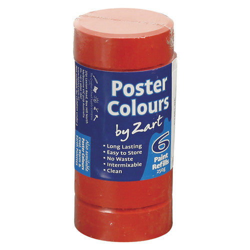 Creative School Supply Poster Colours Refill Brilliant Red Pack of 6