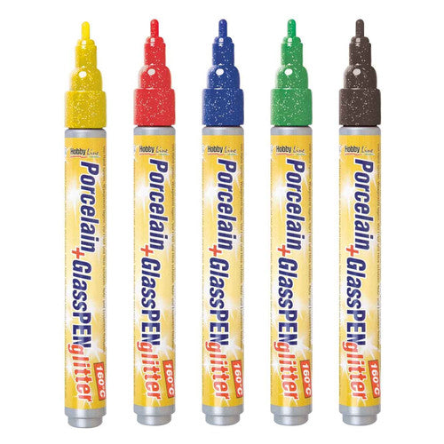 Creative School Supply Porcelain and Glass Glitter Markers Assorted Pack of 5