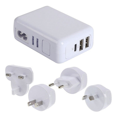 Jackson World 2 x USB-A and USB-C Charger White
