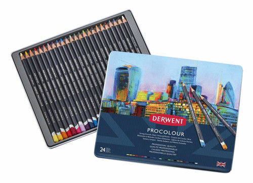 Derwent Procolour Pencil Assorted Tin of 24 Box of 3