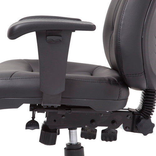 Rapidline PU300 High Back Leather Commercial Grade Chair Black PU