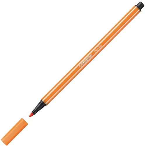 Stabilo Pen 68 Premium Colouring Fibre Tip Pen 1.0mm Pale Vermillion Box of 10