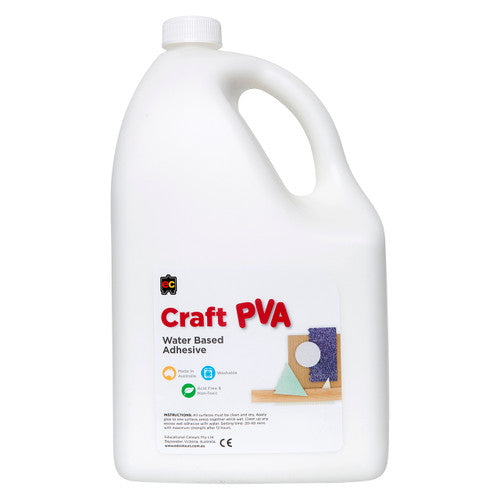 Educational Colours Craft PVA Water Based Adhesive 5L