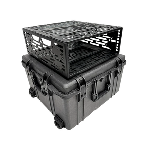 Panaro 4U A-RACK frame lifted above the MAX615 case to show how it slides in