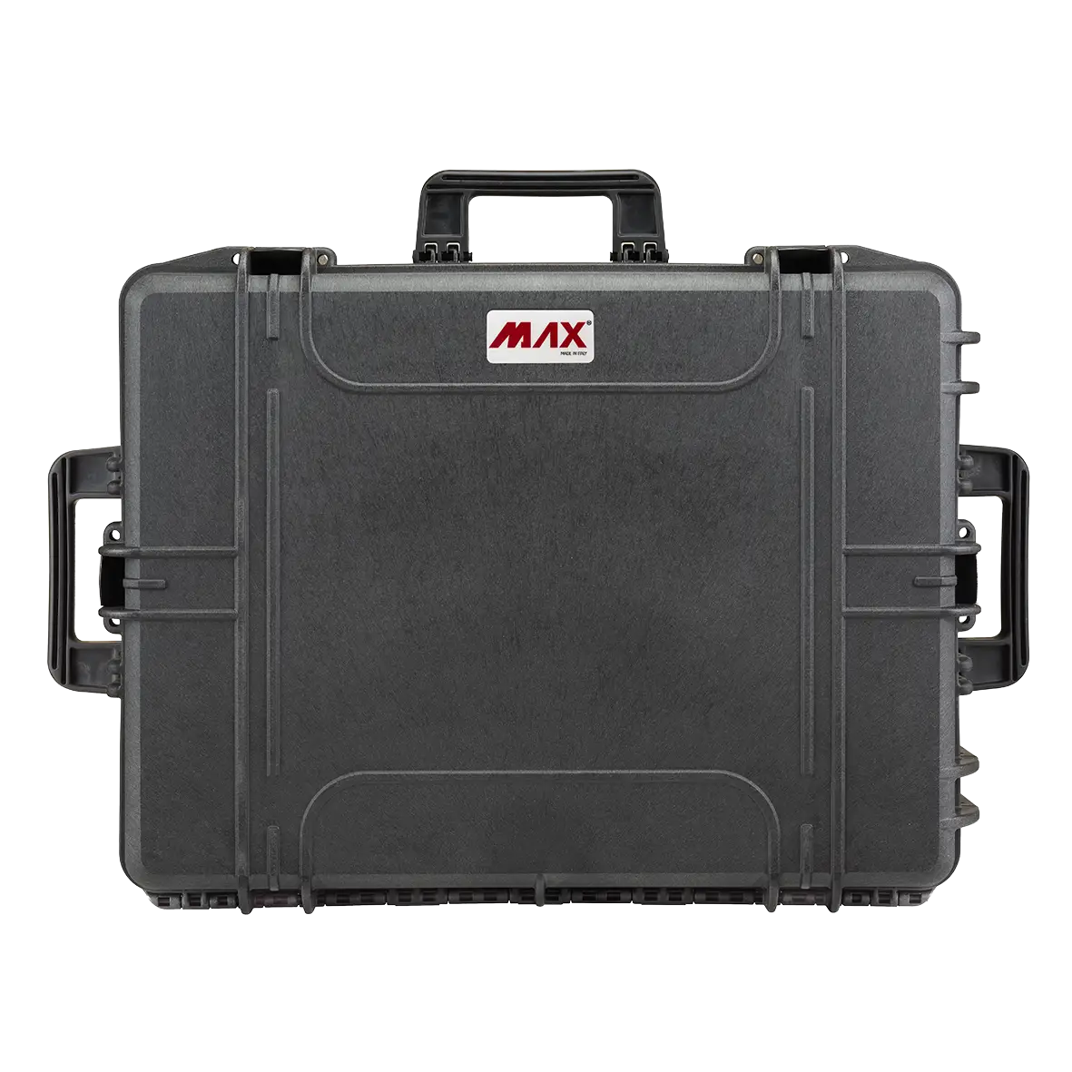 Closed Panaro MAX620H340 lid face on with carry handle and folding side handles