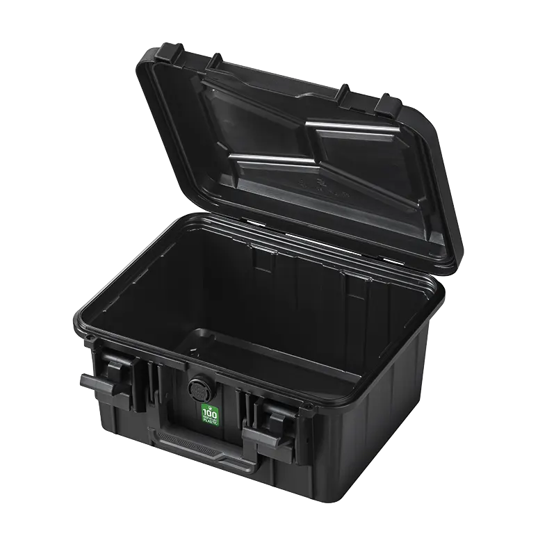 Panaro EKO30D deep compact case open and empty, showing the tall base