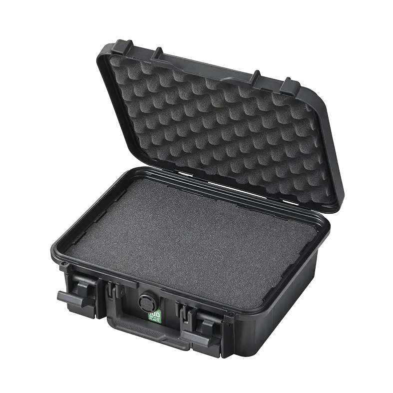 Panaro EKO30S open with grey cubed foam in the base and convoluted foam in the lid