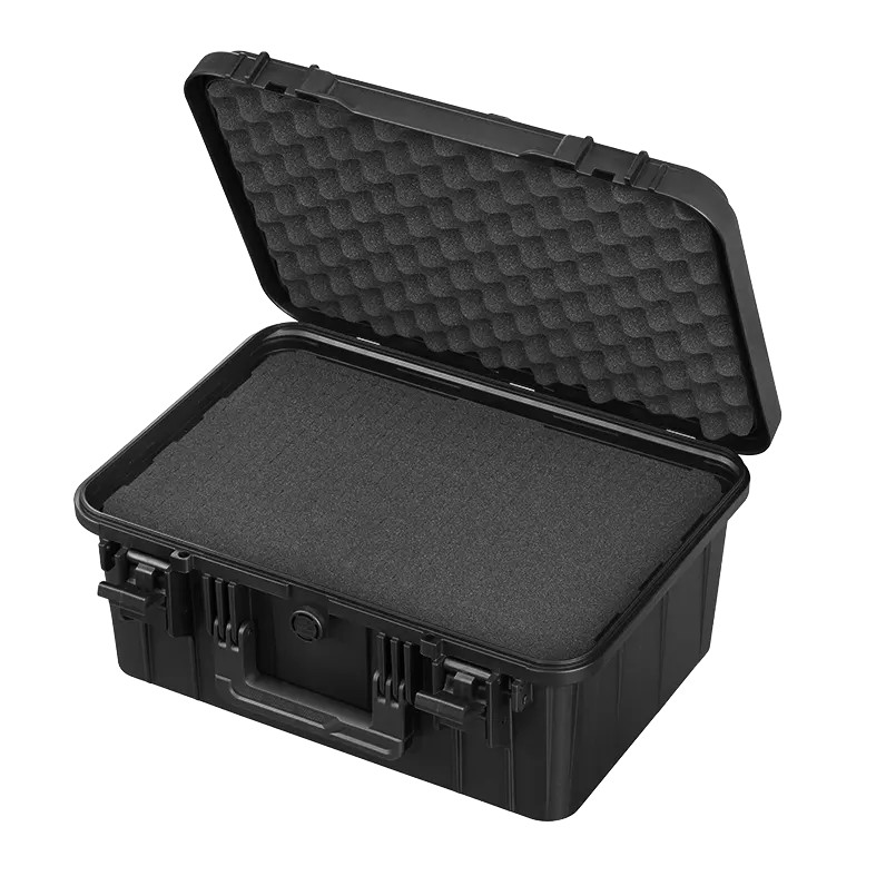 Panaro EKO60DS deep case open with cubed foam in the base and convoluted lid foam