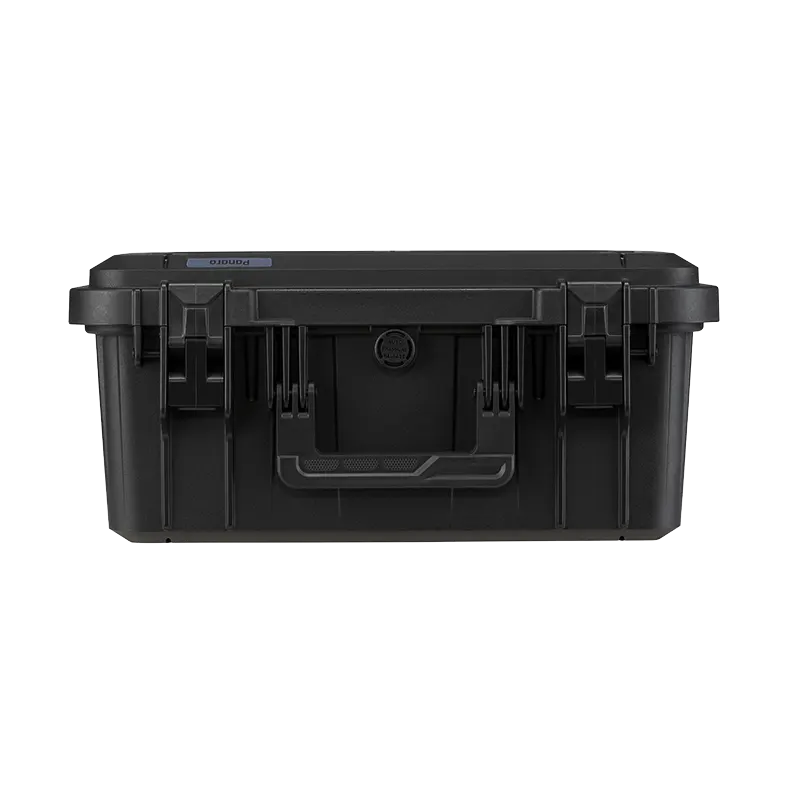 Front edge of the closed Panaro EKO60D showing the latches and handle