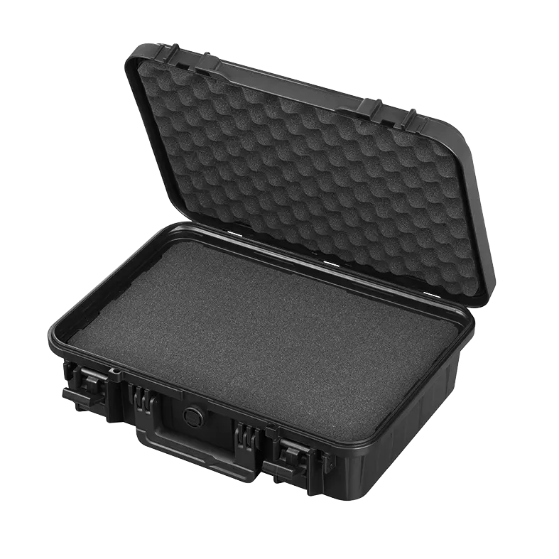 Panaro EKO60S open with grey cubed foam in the base and convoluted foam in the lid