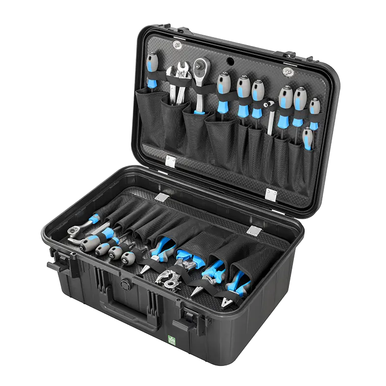 Panaro EKO90DPA with example spanners and pliers in the pouches (tools not included)