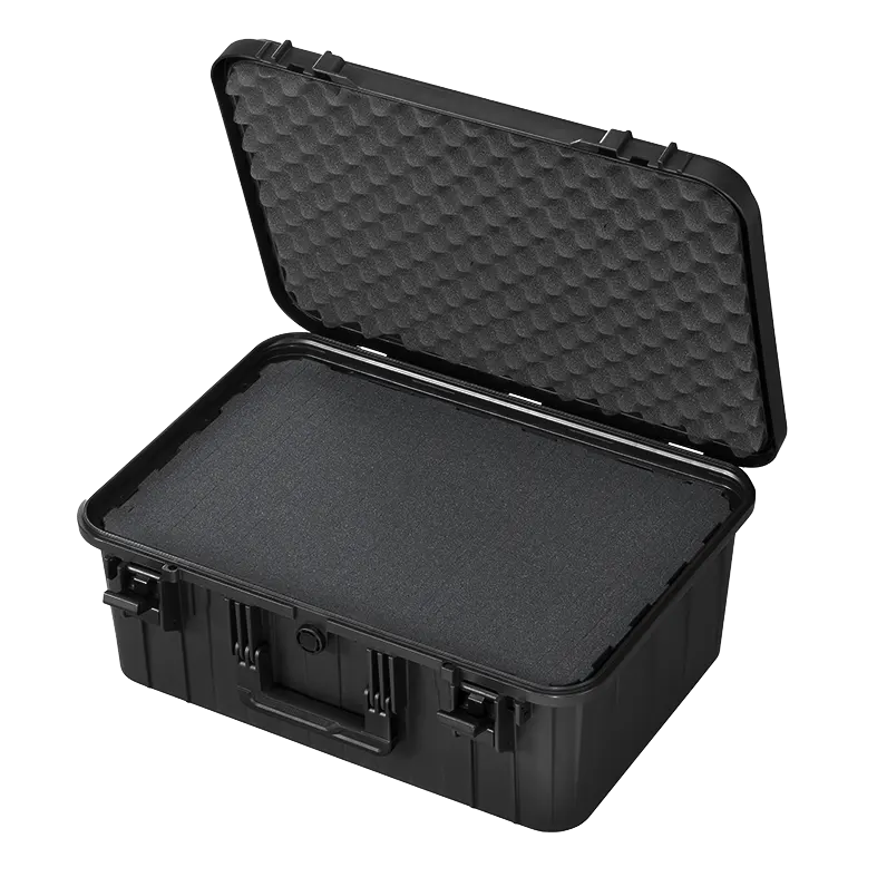 Panaro EKO90DS deep case open with cubed foam in the base and convoluted lid foam