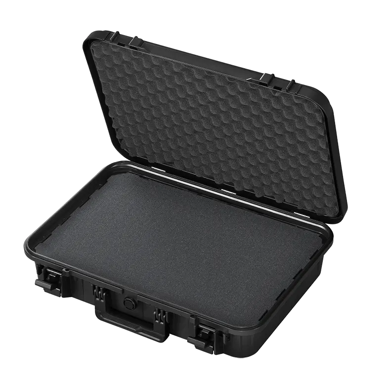 Panaro EKO90S open with grey cubed foam in the base and convoluted foam in the lid