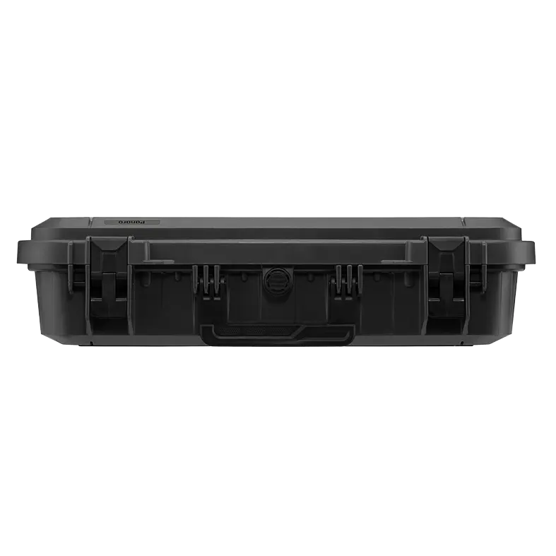 Front edge of the closed Panaro EKO90 showing the latches and handle