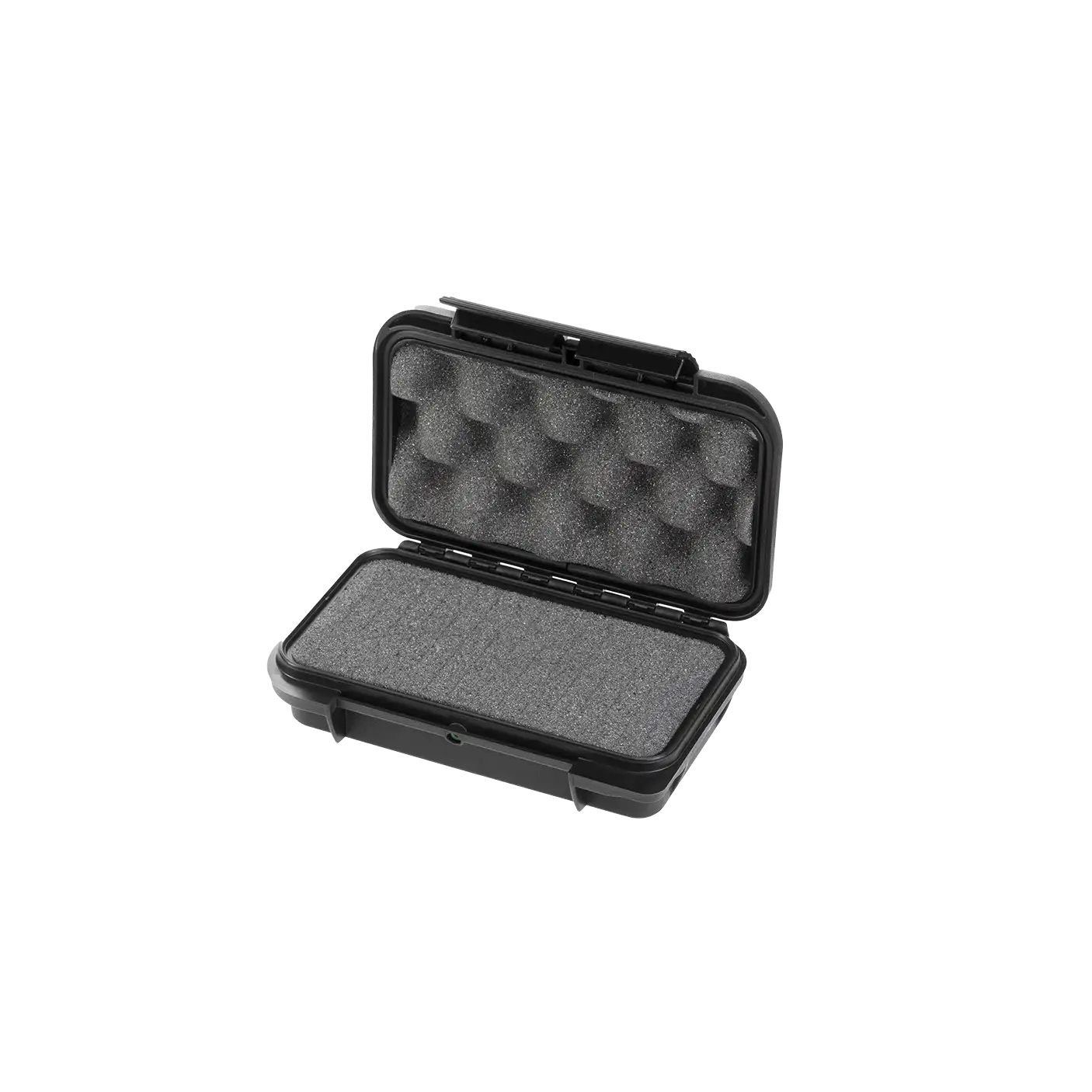 Panaro MAX001S waterproof case in black with Cubed Foam, closed front view showing latches and moulded shell