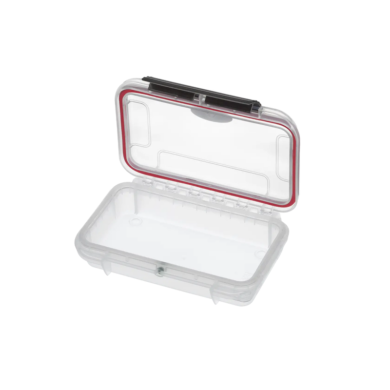 Panaro MAX001VT waterproof case in transparent, open or detail view of the interior configuration