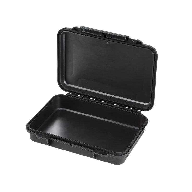 Panaro MAX002HDS waterproof case in black with High Density Cubed Foam, open or detail view of the interior configuration