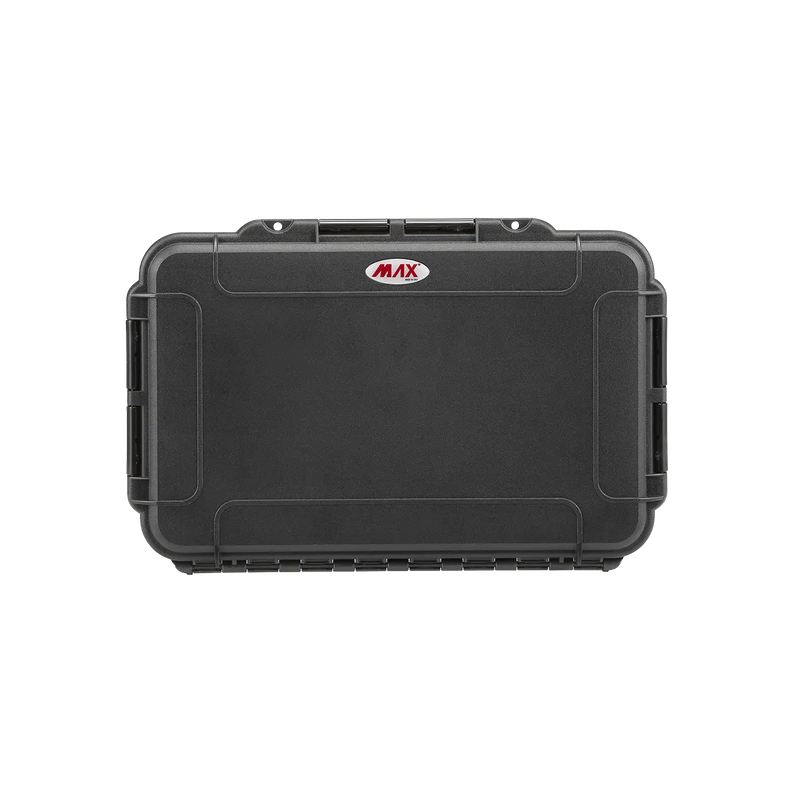 Panaro MAX003HDS waterproof case in black with High Density Cubed Foam, open or detail view of the interior configuration