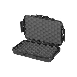 Panaro MAX003GPB open, black egg-crate convoluted foam lining both the raised lid and the shallow base