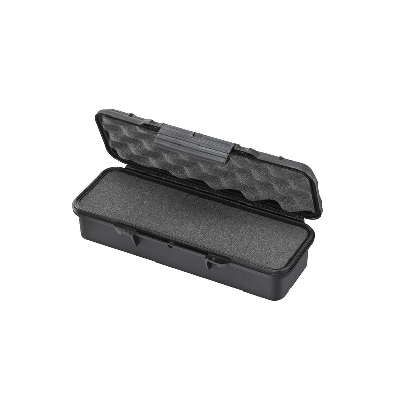 Panaro MAX005S opened, grey cubed pick and pluck foam in the long base with egg-crate foam in the lid