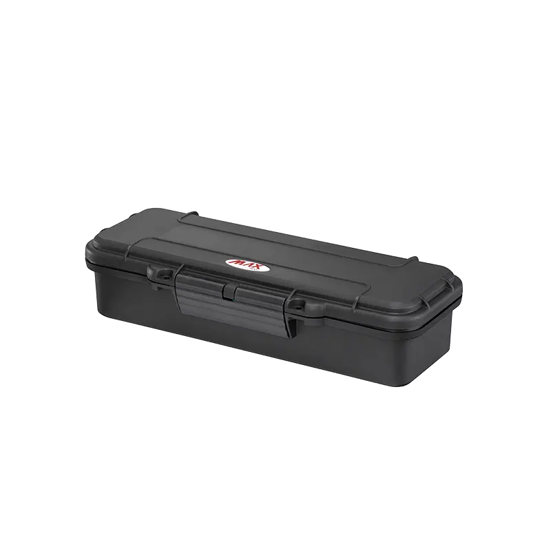 Panaro MAX005V waterproof case in black, open or detail view of the interior configuration
