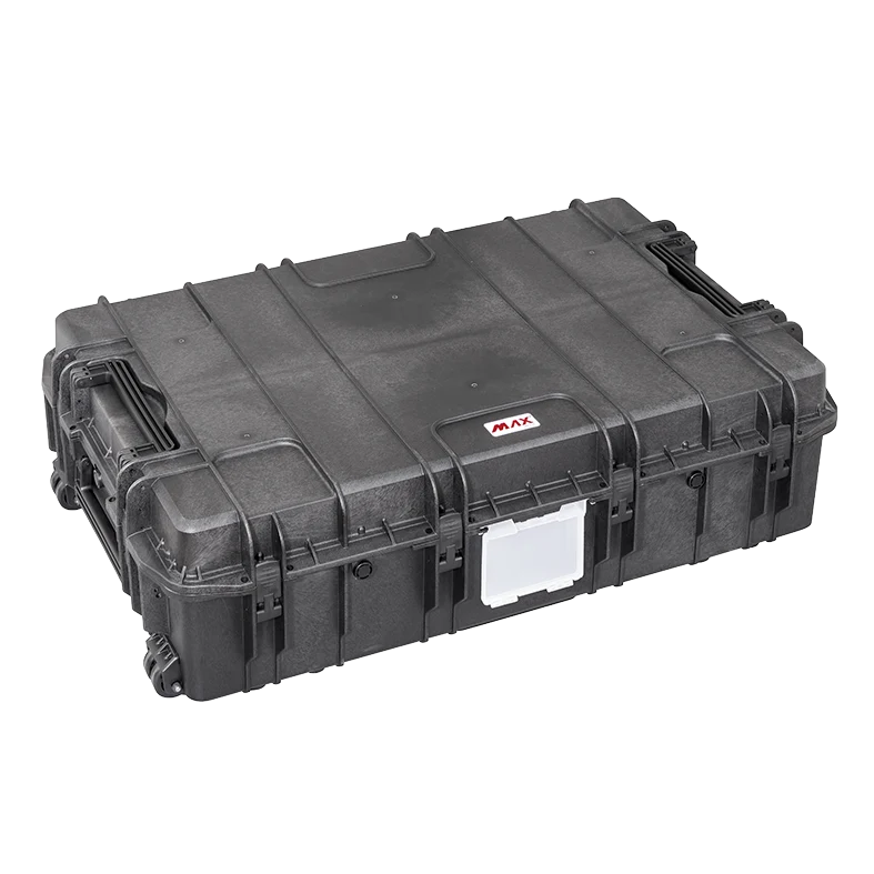 Panaro MAX1090H280-H waterproof case in black with Hinged Lid, open or detail view of the interior configuration