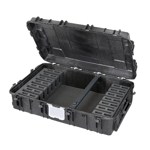 Panaro MAX1090H280GUN-H open showing the empty foam inlay with rifle slots on both sides and the central cross bar