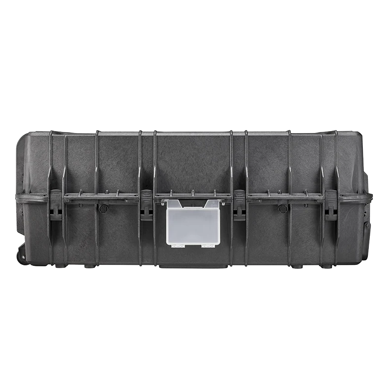 Panaro MAX1090H410-R waterproof case in black with 50/50 Split Removable Lid, closed front view showing latches and moulded shell