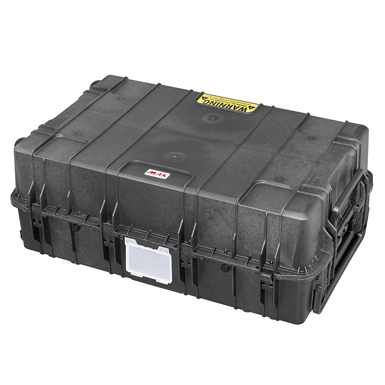 Panaro MAX1090H410-R waterproof case in black with 50/50 Split Removable Lid, open or detail view of the interior configuration