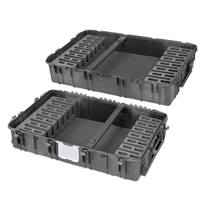 Panaro MAX1090H410GUN-R with the deep removable lid lifted, showing rifle inlays in both lid and base