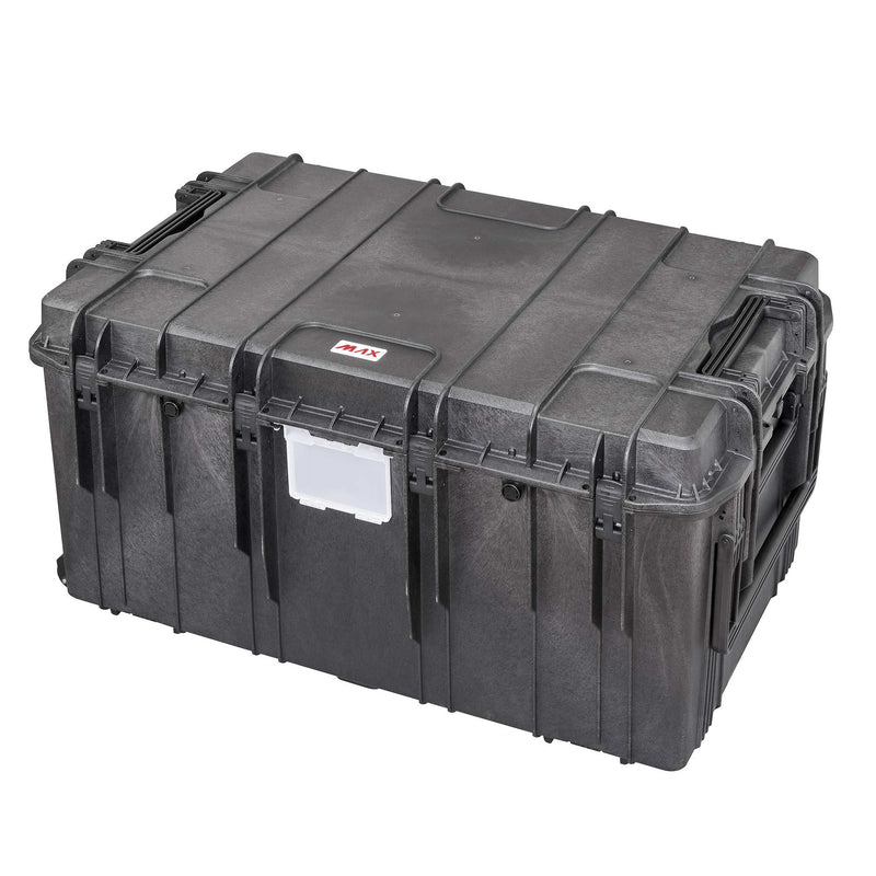 Panaro MAX1090H510-H large deep black waterproof case closed, with latches, side handles and clear label holder