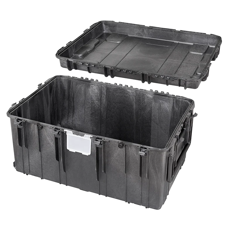 Panaro MAX1090H510-R waterproof case in black with Removable Lid, closed front view showing latches and moulded shell