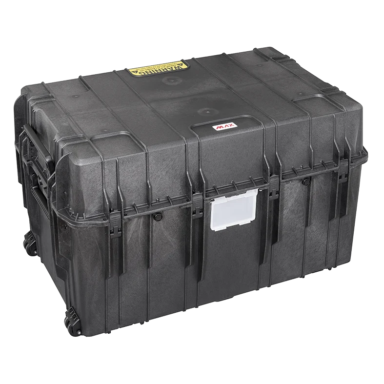 Panaro MAX1090H640-R waterproof case in black with Removable Lid, open or detail view of the interior configuration