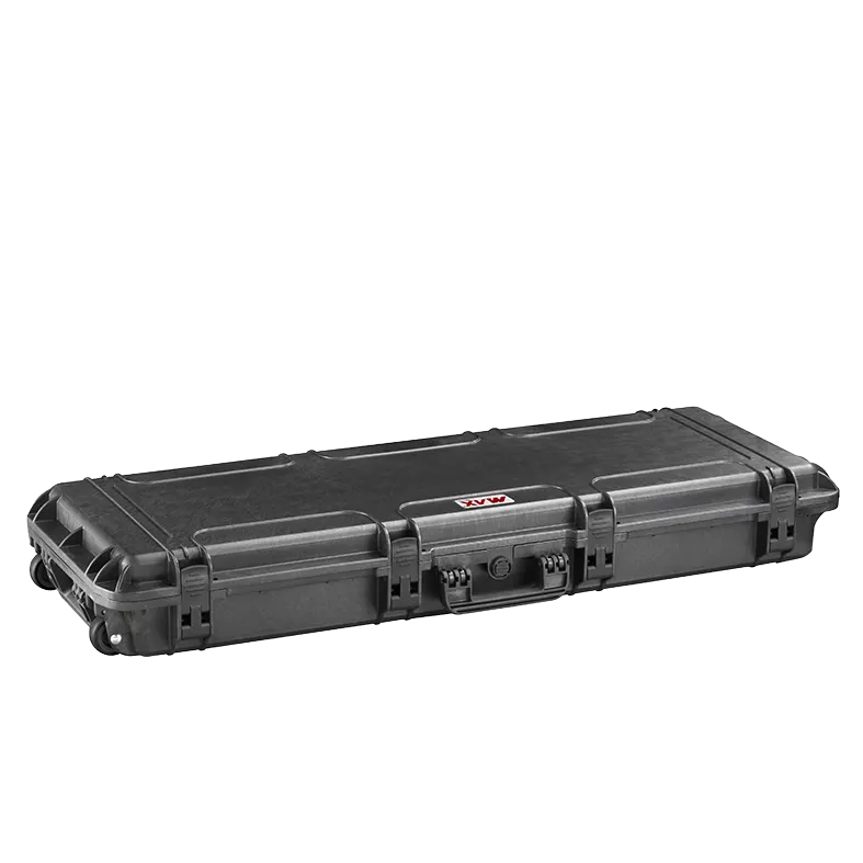 Panaro MAX1100S waterproof case in black with Cubed Foam, open or detail view of the interior configuration