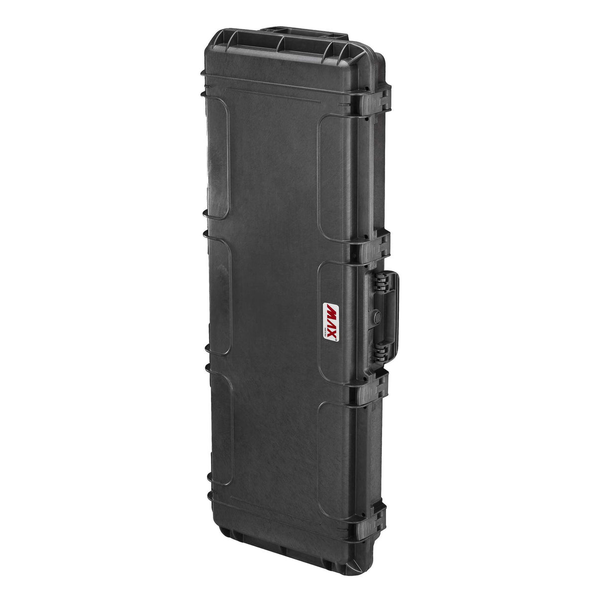 MAX1100 standing on end viewed from the other side, showing the lid face, MAX logo and end handle