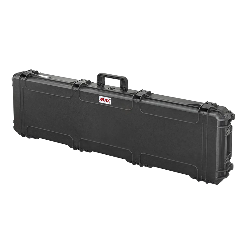 Panaro MAX1350 waterproof case in black, open or detail view of the interior configuration