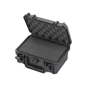 Panaro MAX200S opened, grey pick and pluck cubed foam in the deep base and egg-crate foam in the lid