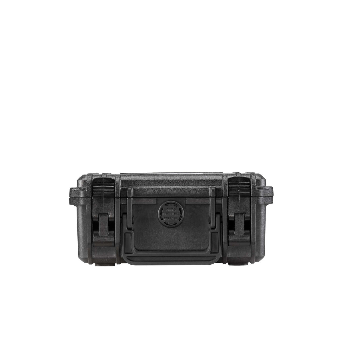 MAX200 from above, closed, showing the folding handle, both latches and the pressure valve