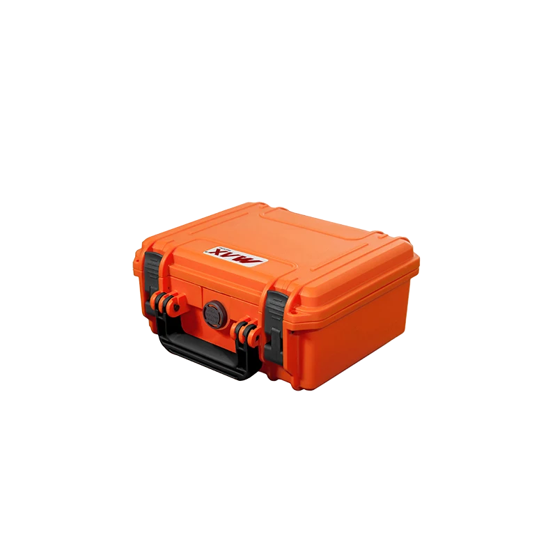 Panaro MAX235H105 waterproof case in orange, open or detail view of the interior configuration