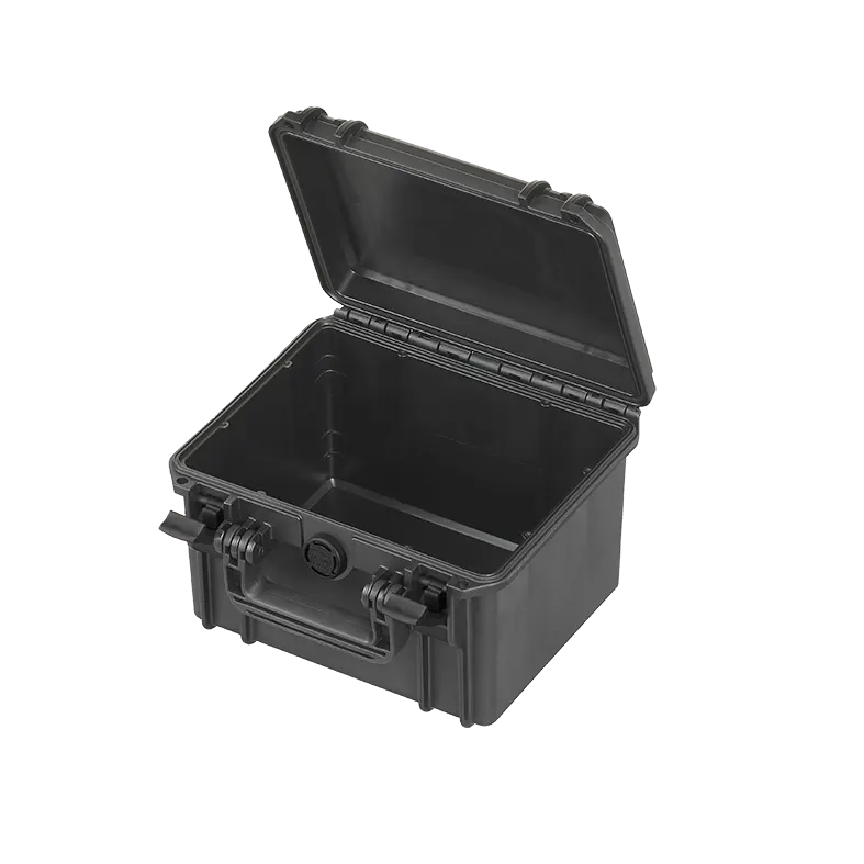 Panaro MAX235H155HDS waterproof case in black, open or detail view of the interior configuration
