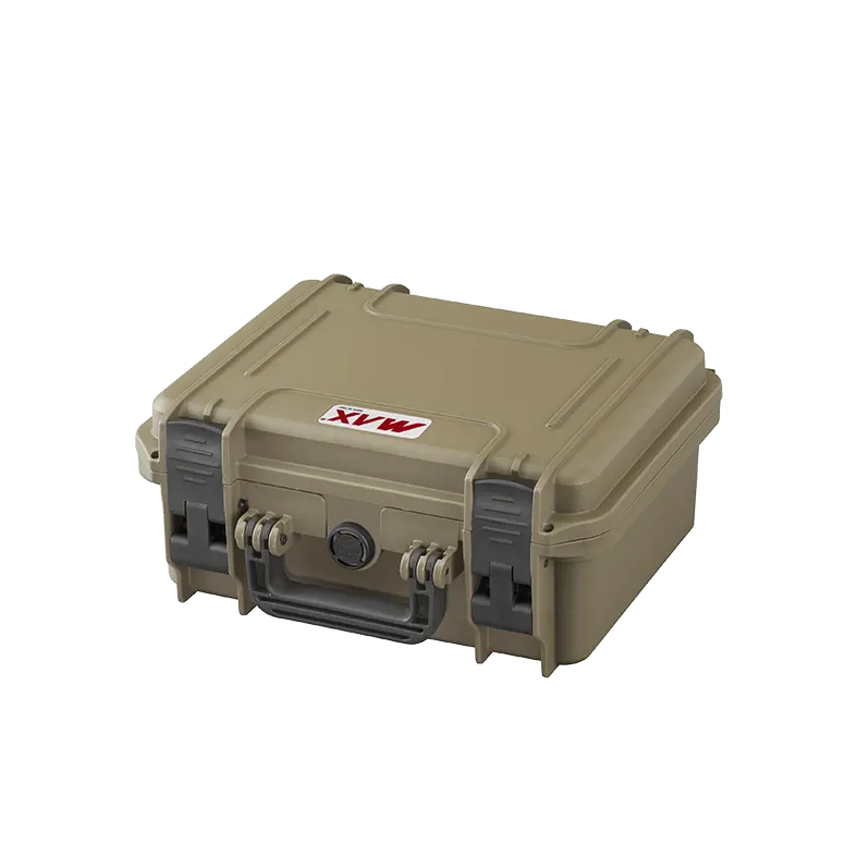 Panaro MAX300S waterproof case in sahara, open or detail view of the interior configuration